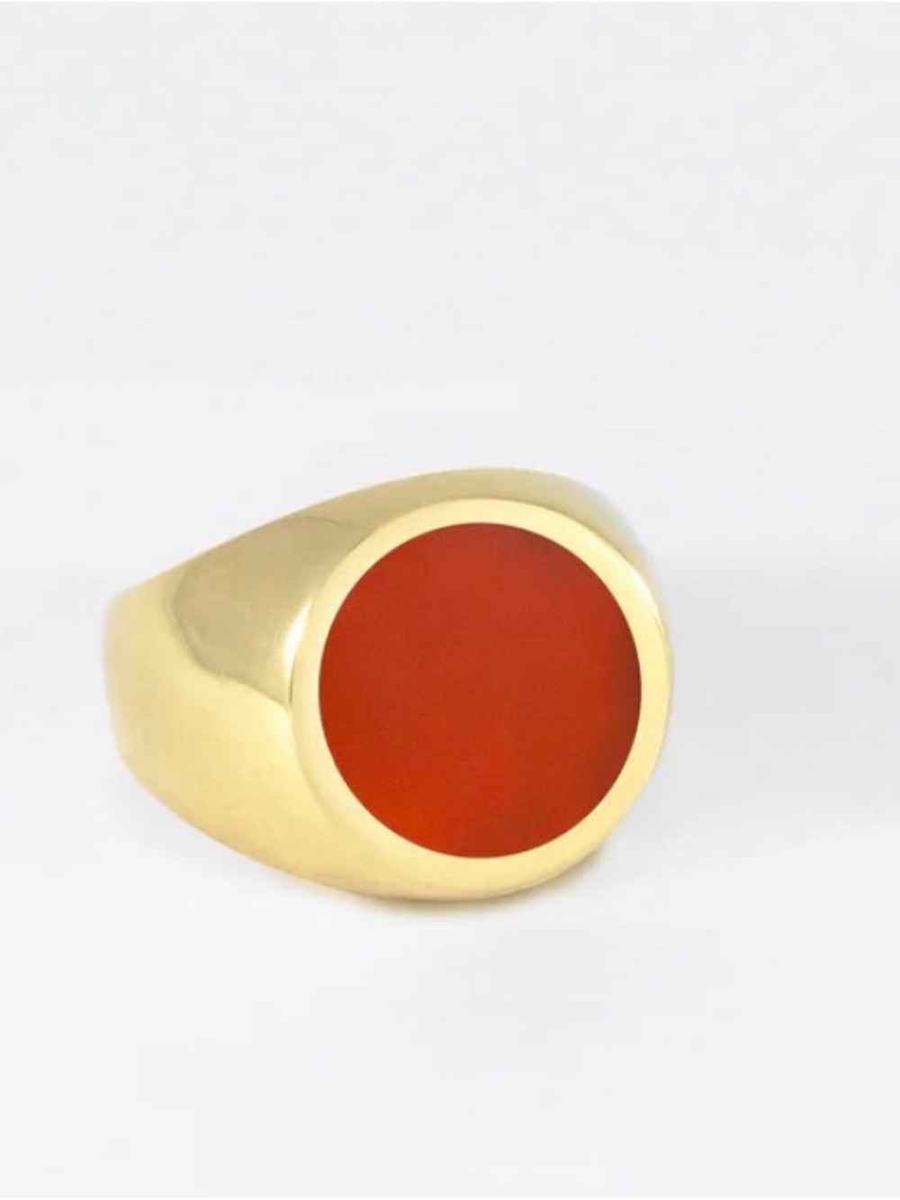 NEW Legier Brass Carnelian Signet Ring — Size 5